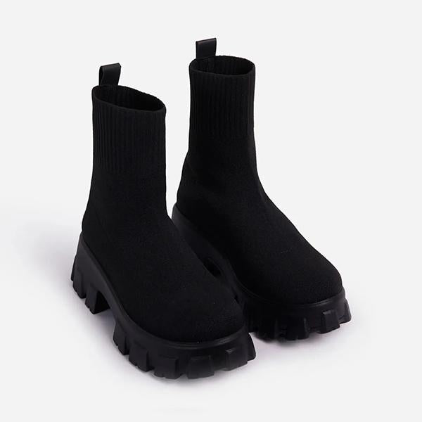 Knit Sock Ankle Boots